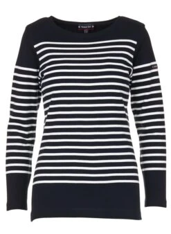 Armor-Lux Blue Jersey Breton Top With Boat Neck -Morganmai Store 1906021