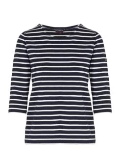 Armor-Lux Blue Round-neck Light Jersey Breton Top -Morganmai Store 2101436