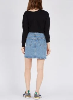 American Vintage SONOMA - Black Fine Boat-neck Cotton Sweatshirt -Morganmai Store 2284097