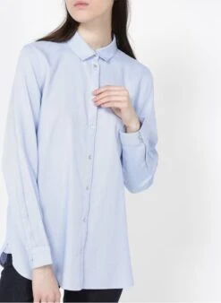 ESPRIT Blue Cotton Shirt With Classic Collar