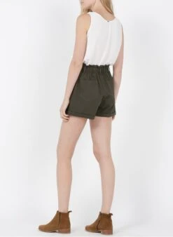 Ikks White Crepe U-neck Top -Morganmai Store 2499244