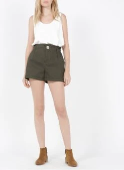 Ikks White Crepe U-neck Top -Morganmai Store 2499245