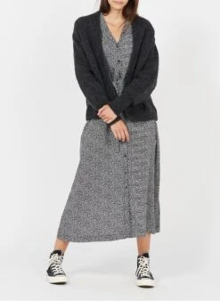 American Vintage EAST - Grey Open Wool And Alpaca-blend Cardigan -Morganmai Store 2623670