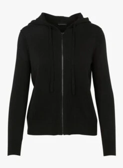 Ikks Black Gilet à Capuche Zippé En Cachemire -Morganmai Store 2771242