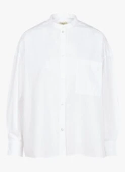 Bellerose GORKY - White Loose-fit Round-neck Cotton Shirt -Morganmai Store 2860802