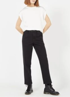 Vila White Fluid Round-neck Recycled Polyester Top -Morganmai Store 2869242