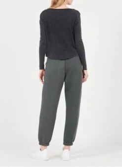 American Vintage SONOMA - Black V-neck Cotton T-shirt -Morganmai Store 2901020