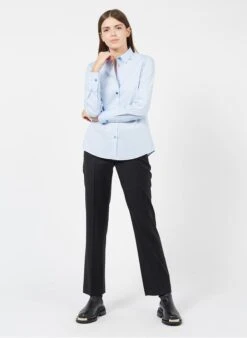 PAUL SMITH Blue Organic Cotton Shirt With Classic Collar -Morganmai Store 3138639