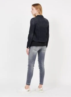 Black Round-neck Lyocell And Cotton T-shirt -Morganmai Store 3165923