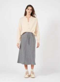 American Vintage ZABIDOO - Beige Round-neck Wool-blend Cardigan -Morganmai Store 3183986