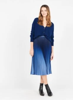 GERARD DAREL LIAM - Blue V-neck Cashmere Cardigan -Morganmai Store 3419935