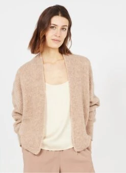American Vintage EAST - Beige Open Wool And Alpaca-blend Cardigan