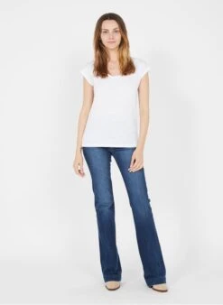 MAISON 123 FASHION - White Round-neck Cotton T-shirt -Morganmai Store 3730181