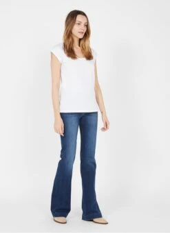 MAISON 123 FASHION - White Round-neck Cotton T-shirt -Morganmai Store 3730184