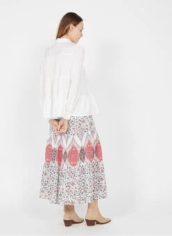 YAS White Gathered-effect Shirt -Morganmai Store 3730185