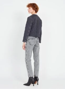 American Vintage YPAWOOD - Grey Round-neck Cotton-blend T-shirt -Morganmai Store 3747697