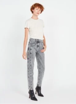 American Vintage YPAWOOD - Grey Round-neck Cotton-blend T-shirt -Morganmai Store 3747702