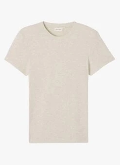 American Vintage YPAWOOD - Grey Round-neck Cotton-blend T-shirt -Morganmai Store 3763036