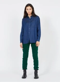 Vila Raw Denim Lyocell-blend Shirt With Classic Collar -Morganmai Store 3774835