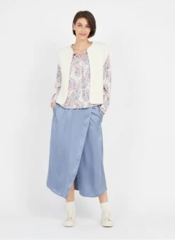 MAISON 123 BALDINI - White Sleeveless Wool-blend Cardigan -Morganmai Store 3781320