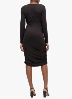 Mamalicious Black 2-in-1 Midi Maternity Dress -Morganmai Store 3791865