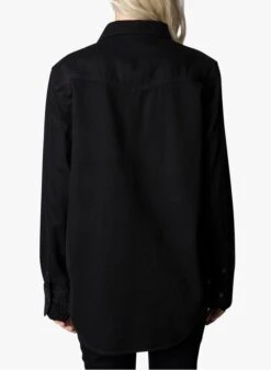 Zadig & Voltaire Black Cotton Denim Shirt -Morganmai Store 3825590