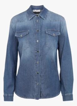 Please Denim Shirt -Morganmai Store 3887590