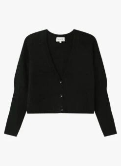 IDYLLIQUE - Black Cropped V-neck Cardigan 7 IDYLLIQUE - Black Cropped V-neck Cardigan -Morganmai Store 3913270