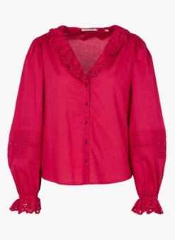 Scotch And Soda Red Organic Cotton Blouse -Morganmai Store 3913991