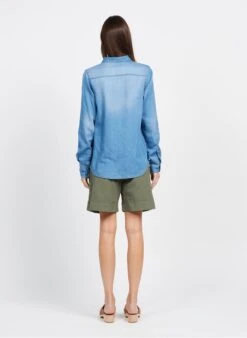 ANJA - Faded Jeans Denim Shirt -Morganmai Store 3921544