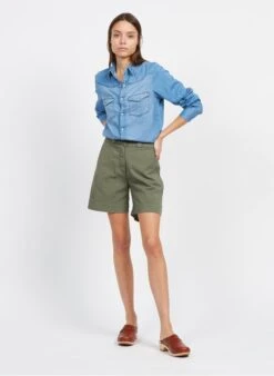 ANJA - Faded Jeans Denim Shirt -Morganmai Store 3921545