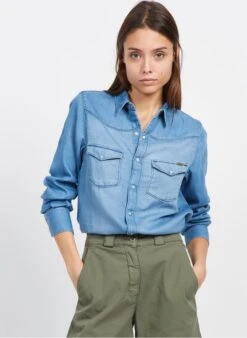 ANJA - Faded Jeans Denim Shirt