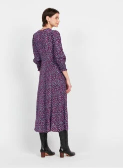 Whistles FLORAL GARDEN - Multicolored Long Floral Print V-neck Dress -Morganmai Store 3922203