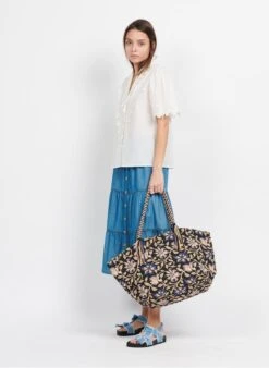 Petite Mendigote SYLVIA - White Embroidered Cotton Blouse -Morganmai Store 3924985