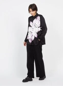 Scotch And Soda Multicolored Printed Satin Shirt With Classic Collar -Morganmai Store 3926367