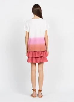 DES PETITS HAUTS FIFILOU - Pink Tie-dye Print Cotton T-shirt -Morganmai Store 3927117