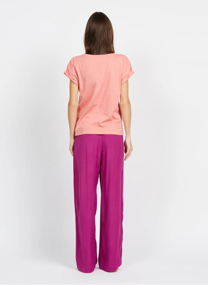 DES PETITS HAUTS GANORA - Pink Cotton T-shirt 5 DES PETITS HAUTS GANORA - Pink Cotton T-shirt - Image 5