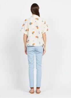 DES PETITS HAUTS TILDETTE - Beige Cotton Shirt With Classic Collar -Morganmai Store 3927174