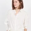 ONE STEP White Classic-collar Graphic Shirt