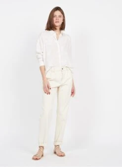 ONE STEP White Classic-collar Graphic Shirt -Morganmai Store 3928796