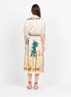 LILIAN - Multicolored Loose-fit Printed Shirt With Polo Collar -Morganmai Store 3951284