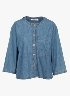 Blue Denim Shirt -Morganmai Store 3952178