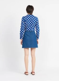 Blue Cotton Shirt -Morganmai Store 3964119