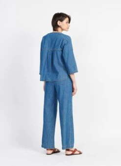 Blue Denim Shirt -Morganmai Store 3964166