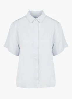 Samsoe Samsoe MINA - Blue Loose-fit Shirt With Classic Collar -Morganmai Store 3965463