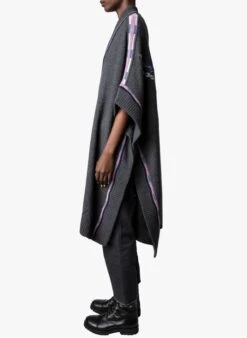 Zadig & Voltaire OTTAWA - Grey Long Printed Cashmere Cardigan -Morganmai Store 3966485