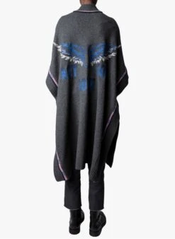 Zadig & Voltaire OTTAWA - Grey Long Printed Cashmere Cardigan -Morganmai Store 3966487