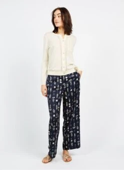 Beige Cotton-blend Cardigan -Morganmai Store 3969575