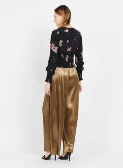 TWINSET Black Floral Print Viscose Blouse -Morganmai Store 3972199