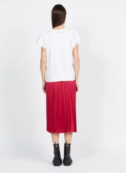 TWINSET White Round-neck Cotton T-shirt -Morganmai Store 3979957